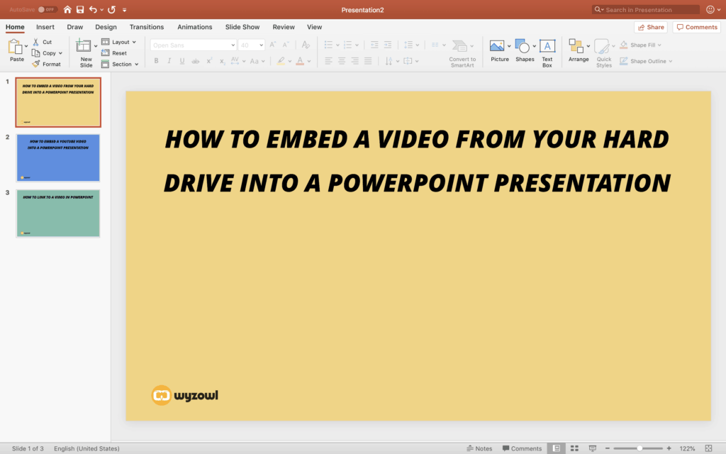 how to get a video into a powerpoint presentation