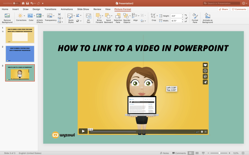 insert a video in a powerpoint presentation