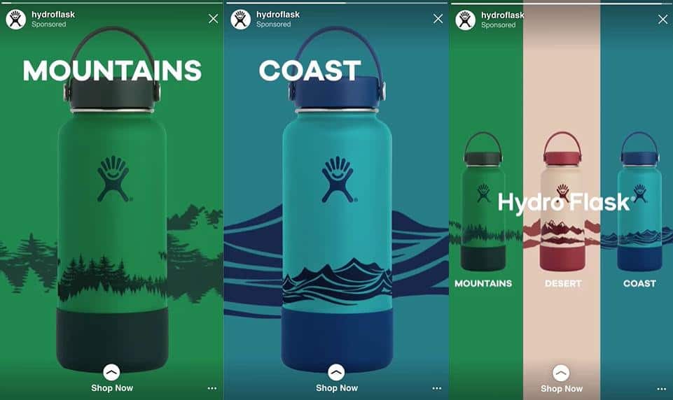 hydro flask instagram ad