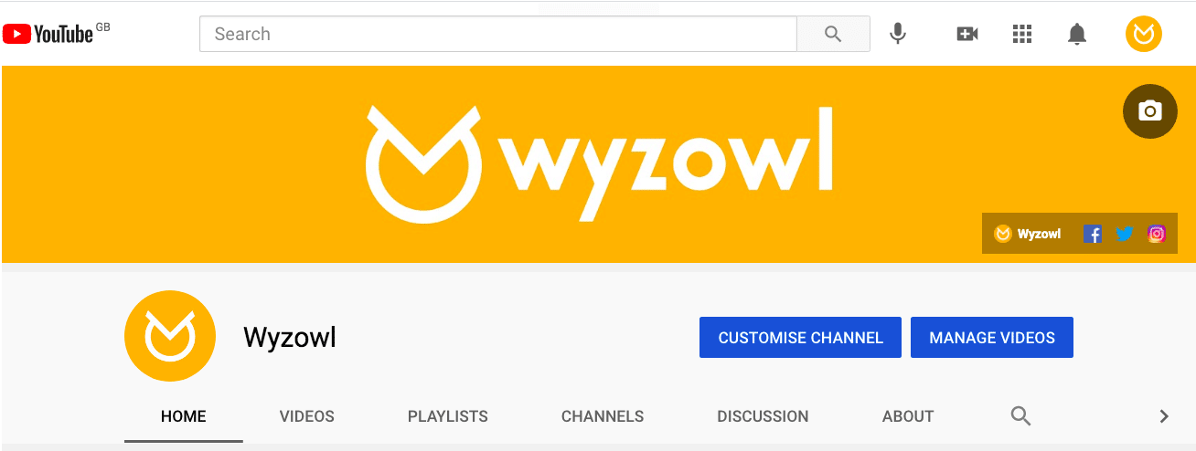 Wyzowl YouTube banner