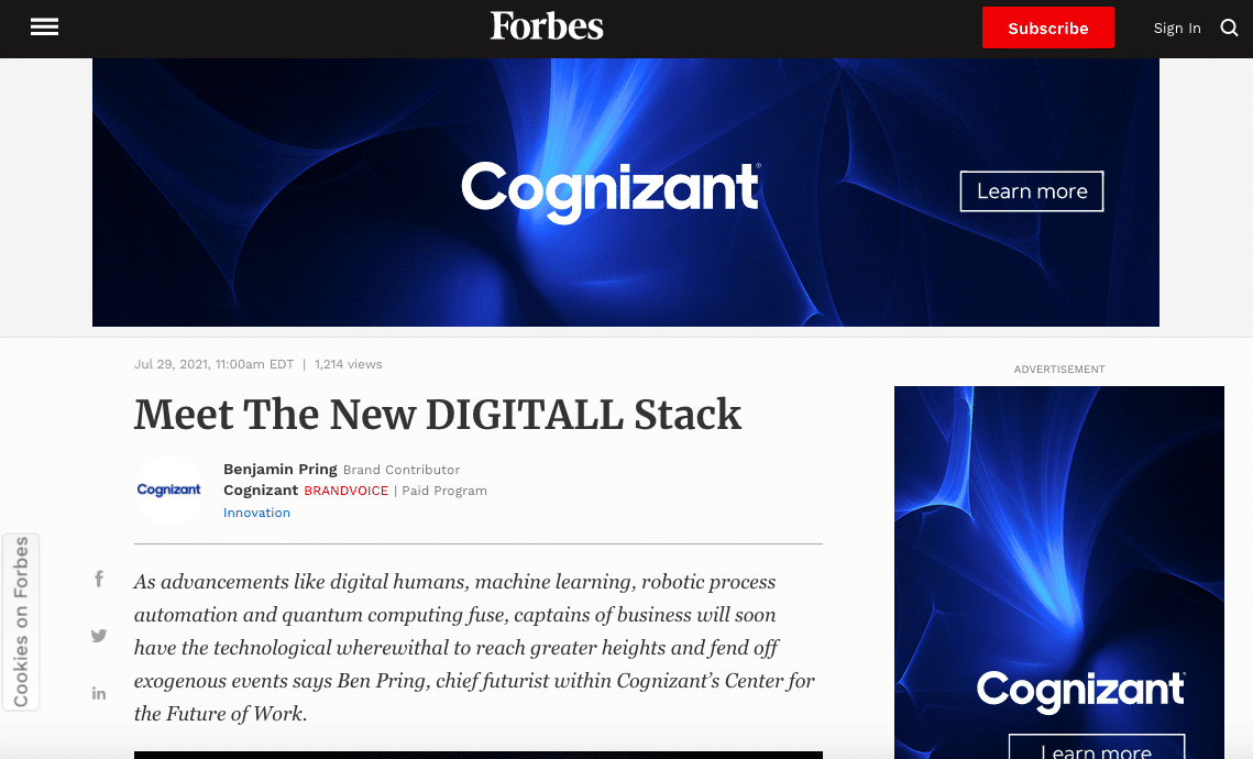 Forbes + Cognizant