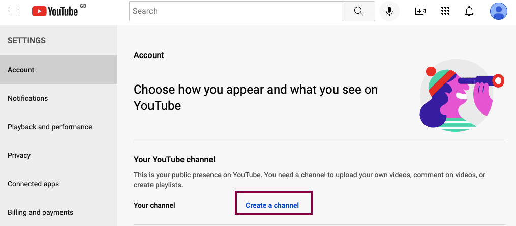How to create a  channel