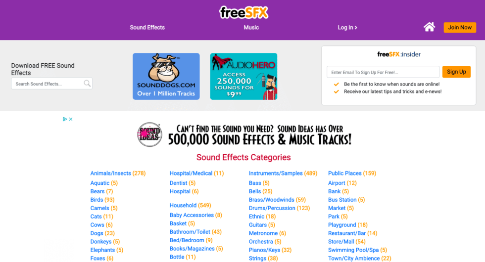 20 Awesome Free Sound Effects Sites - Reviewed | Wyzowl