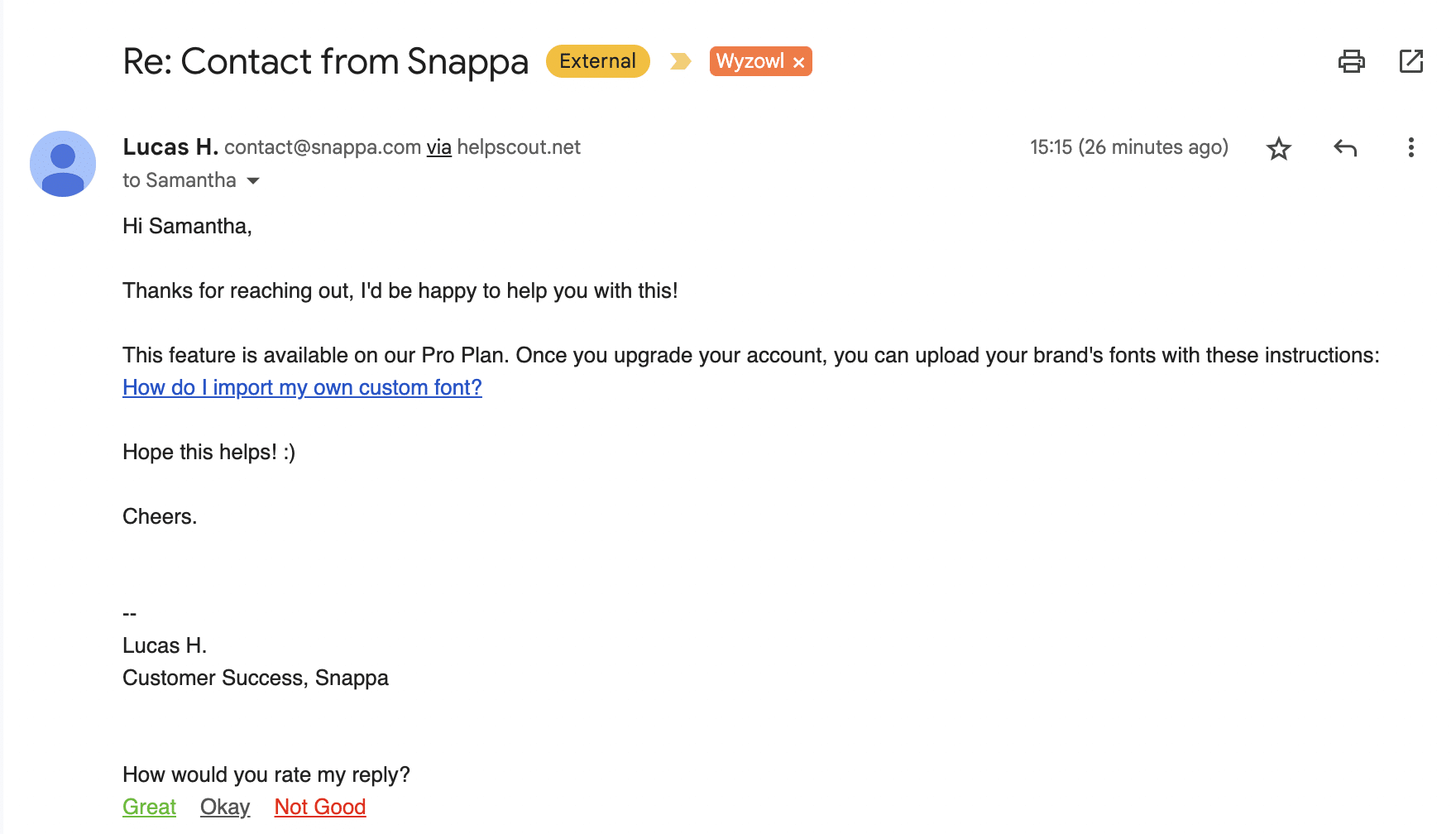 Snappa customer support