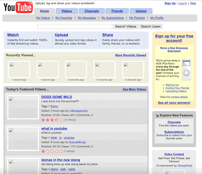YouTube in 2005